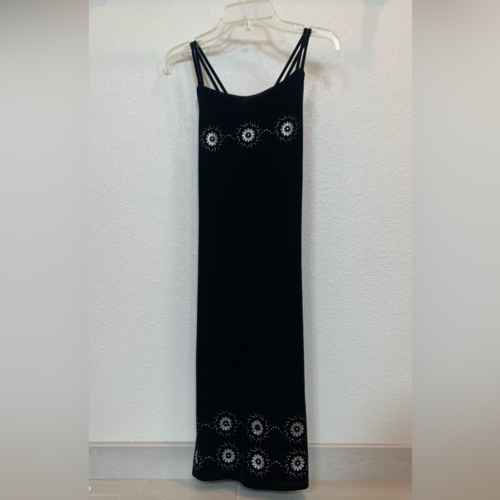 JCC Vintage Black Velvet Dress Size Small